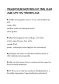 STRAIGHTERLINE MICROBIOLOGY FINAL EXAM QUESTIONS AND ANSWERS 2026