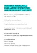 STRAIGHTERLINE MICROBIOLOGY LAB BIO250L LABS 1 TO 8 PRACTICE TEST 2026 QUESTIONS AND ANSWERS 100&percnt; CORRECT
