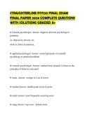 STRAIGHTERLINE PSY120 FINAL EXAM FINAL PAPER 2026 COMPLETE QUESTIONS WITH SOLUTIONS GRADED A&plus;