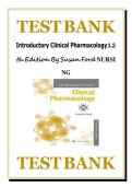 TEST BANK Introductory Clinical Pharmacology 12th Edition by Susan Ford Chapters 1-54 ISBN 9781975163730 Revised Verified Version 2026