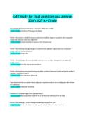 EMT Final Exam Study &ndash; Questions and Answers 2026&sol;2027 A&plus; Grade