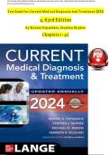 Current Medical Diagnosis and Treatment 2024 &lpar;63rd Edition&rpar; by Maxine A&period; Papadakis &ndash; Comprehensive Test Bank with Practice Questions and Answers for Clinical Medicine Study