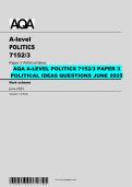 AQA A-Level Politics 7152&sol;3 Paper 3 &ndash; Political Ideas June 2025 Questions