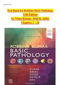 Test Bank for Robbins & Kumar Basic Pathology &lpar;Robbins Pathology&rpar; 11th Edition by Vinay Kumar&vert;&vert;ISBN&colon;9780323790185