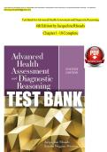 Advanced Health Assessment and Diagnostic Reasoning &lpar;4th Edition&rpar; by Jacqueline Rhoads &ndash; Complete Test Bank for Chapters 1&ndash;18 with Practice Questions and Answers