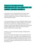 Property & Casualty Insurance PREPARATION TEST 2026 QUESTIONS AND CORRECT ANSWERS GRADED A&plus;