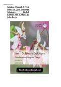 Solution Manual for Java Software Solutions&comma; Global Edition Tapa blanda &ndash; 24 Enero 2018 by John Lewis &vert;&vert;ISBN&colon;9781292221724