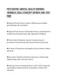 PSYCHIATRIC MENTAL HEALTH NURSING VIDEBECK 2026 CONCEPT REVIEW AND TEST PREP
