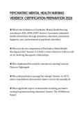 PSYCHIATRIC MENTAL HEALTH NURSING VIDEBECK CERTIFICATION PREPARATION 2026