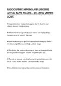 RADIOGRAPHIC IMAGING AND EXPOSURE ACTUAL PAPER 2026 FULL SOLUTION VERIFIED SCRIPT