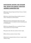 RADIOGRAPHIC IMAGING AND EXPOSURE FINAL REVIEW 2026 BUNDLED QUESTIONS ANSWERS GUARANTEED PAS
