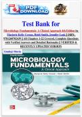 Test Bank for  Microbiology Fundamentals&colon; A Clinical Approach 4th Edition by  Marjorie Kelly Cowan&comma; Heidi Smith&comma; Jennifer Lusk &vert;&vert; ISBN&colon;  9781260702439 &vert;&vert; All Chapters 1-22 Covered&comma; Complete Questions  with Verified Answers and Detailed Rationales &vert;&vert; VERIF