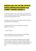 READING QUIZ TWO THE PRE-SOCRATIC SOPHOS CERTIFICATION REVIEW 2026 CORRECT ANSWERS GRADED A&plus;