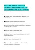 STRUCTURAL ANALYSIS 6TH EDITION CERTIFICATION EVALUATION EXAM 2026 QUESTIONS WITH SOLUTIONS GRADED A&plus;