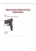California Firearm Safety Certificate Practice &lpar;FSC&rpar; Test Questions and Answers&period;