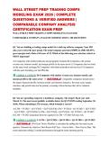 WALL STREET PREP TRADING COMPS MODELING EXAM 2026 &vert; COMPLETE QUESTIONS & VERIFIED ANSWERS &vert; COMPARABLE COMPANY ANALYSIS CERTIFICATION EXAM PREP