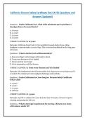 California Firearm Safety Certificate Test Questions and Answers