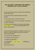 NUR 230 Exam 1 Questions and Verified Answers &vert; Get It 100&percnt; Accurate