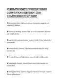 RN COMPREHENSIVE PREDICTOR FORM D CERTIFICATION ASSESSMENT 2026 COMPREHENSIVE STUDY SHEET