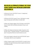 RN NCLEX ALTERNATE FORMAT SET FOUR STUDY GUIDE 2026 DETAILED QUESTIONS SOLUTIONS A&plus;