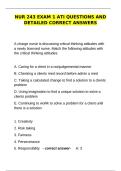 Nur 243 Exam 1 ATI Questions and Detailed Correct Answers &vert; Study Guide