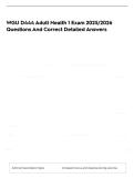 WGU D444 Adult Health 1 Exam 2025&sol;2026 Questions And Correct Detailed Answers