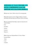 SUPERVISION OF POLICE PERSONNEL 10TH EDITION COMPREHENSIVE EXAM 2026 QUESTIONS WITH SOLUTIONS GRADED A&plus;