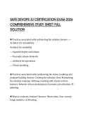 SAFE DEVOPS 5&period;1 CERTIFICATION EXAM 2026 COMPREHENSIVE STUDY SHEET FULL SOLUTIO