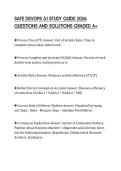 SAFE DEVOPS 5&period;1 STUDY GUIDE 2026 QUESTIONS AND SOLUTIONS GRADED A&plus;