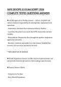 SAFE DEVOPS 5&period;1 EXAM SCRIPT 2026 COMPLETE TESTED QUESTIONS ANSWERS