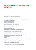 NUTR 650 EXAM 4 QUESTIONS AND ANSWERS