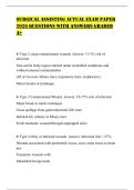 SURGICAL ASSISTING ACTUAL EXAM PAPER 2026 QUESTIONS WITH ANSWERS GRADED A&plus;