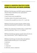 SURGICAL ASSISTING PRACTICE PAPER GUIDE 2026 FULLY ACCURATE ANSWERS