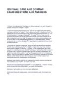IES FINAL DASS AND GORMAN EXAM QUESTIONS AND ANSWERS