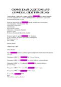 CSOWM EXAM QUESTIONS AND ANSWERS LATEST UPDATE 2026