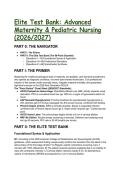 2026&sol;2027 Elite Maternity & Pediatric Nursing Test Bank &vert; Next Gen NCLEX &lpar;NGN&rpar; Prep &vert; Ricci 5th Edition
