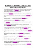 FOA CFOT Certification Exam v11 &lpar;100- correct answers&rpar; 2026-2027