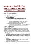 2026&sol;2027 Elite Statistics & AI Data Governance Test Bank &vert; Complete Q&A & Explanations