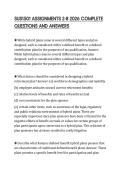 SUS1501 ASSIGNMENTS 2-8 2026 COMPLETE QUESTIONS AND ANSWERS