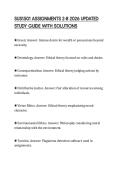 SUS1501 ASSIGNMENTS 2-8 2026 UPDATED STUDY GUIDE WITH SOLUTIONS
