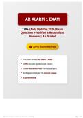 AR alarm 1 exam 170&plus; &lpar;Fully Updated 2026&sol;2027&rpar; Exam Questions &plus; Verified & Rationalized Answers A&plus; Graded