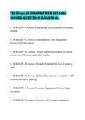 TBS Phase III EXAMINATION SET 2026 SOLVED QUESTIONS GRADED A&plus;