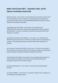 Battle Control Center &lpar;BCC&rpar; &ndash; Operations&comma; Roles&comma; and Air Defense Coordination Study Guide