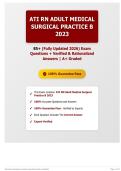 ATI RN Adult Medical Surgical Practice B 2023 85&plus; &lpar;Fully Updated 2026&rpar; Exam Questions &plus; Verified & Rationalized Answers   A&plus; Graded