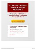 ATI RN Adult Medical Surgical Online Practice A 90&plus; &lpar;Fully Updated 2026&rpar; Exam Questions &plus; Verified & Rationalized Answers   A&plus; Graded