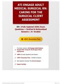 ATI Engage Adult Medical Surgical RN  Caring for the Surgical Client Assessment 30&plus; &lpar;Fully Updated 2026&rpar; Exam Questions &plus; Verified & Rationalized Answers   A&plus; Graded