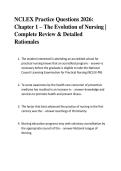 NCLEX Practice Questions 2026&colon;  Chapter 1 &ndash; The Evolution of Nursing &vert;  Complete Review & Detailed  Rationales