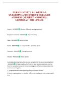 NURS 2523 TEST 1 & 2 WEEK 1-5 QUESTIONS AND CORRECT DETAILED ANSWERS &lpar;VERIFIED ANSWERS&rpar; &vert; GRADED A&plus; &vert; 2026 UPDATE