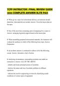 TCFP INSTRUCTOR 1 FINAL REVIEW GUIDE 2026 COMPLETE ANSWERS ELITE PASS