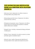 TCFP INSTRUCTOR ONE CERTIFICATION PAPER 2026 QUESTIONS WITH SOLUTIONS GRADED A&plus;